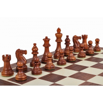 Classic walnut chess set
